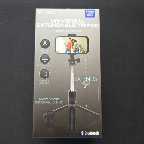 Universal Extendable Tripod Remote Control Play/Pause/Shutter Button - Picture 1 of 4